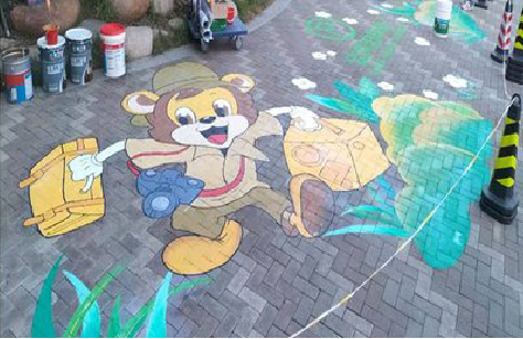  泾阳夏季画地面彩绘会遇到的问题