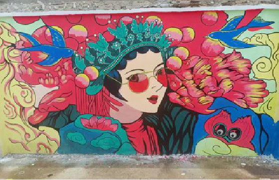  泾阳墙体彩绘-网红墙