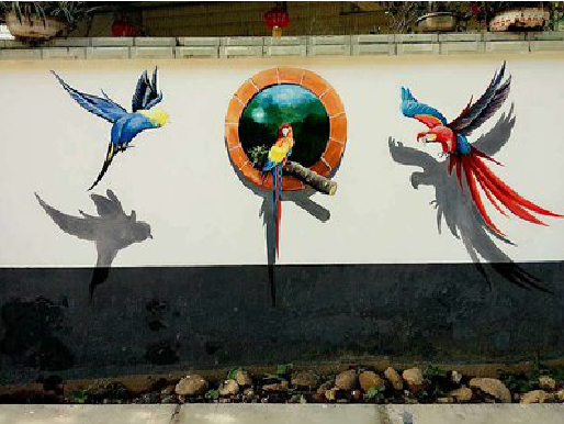  泾阳视觉错位-3D墙绘设计