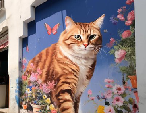  泾阳自己绘制有个性的手绘墙